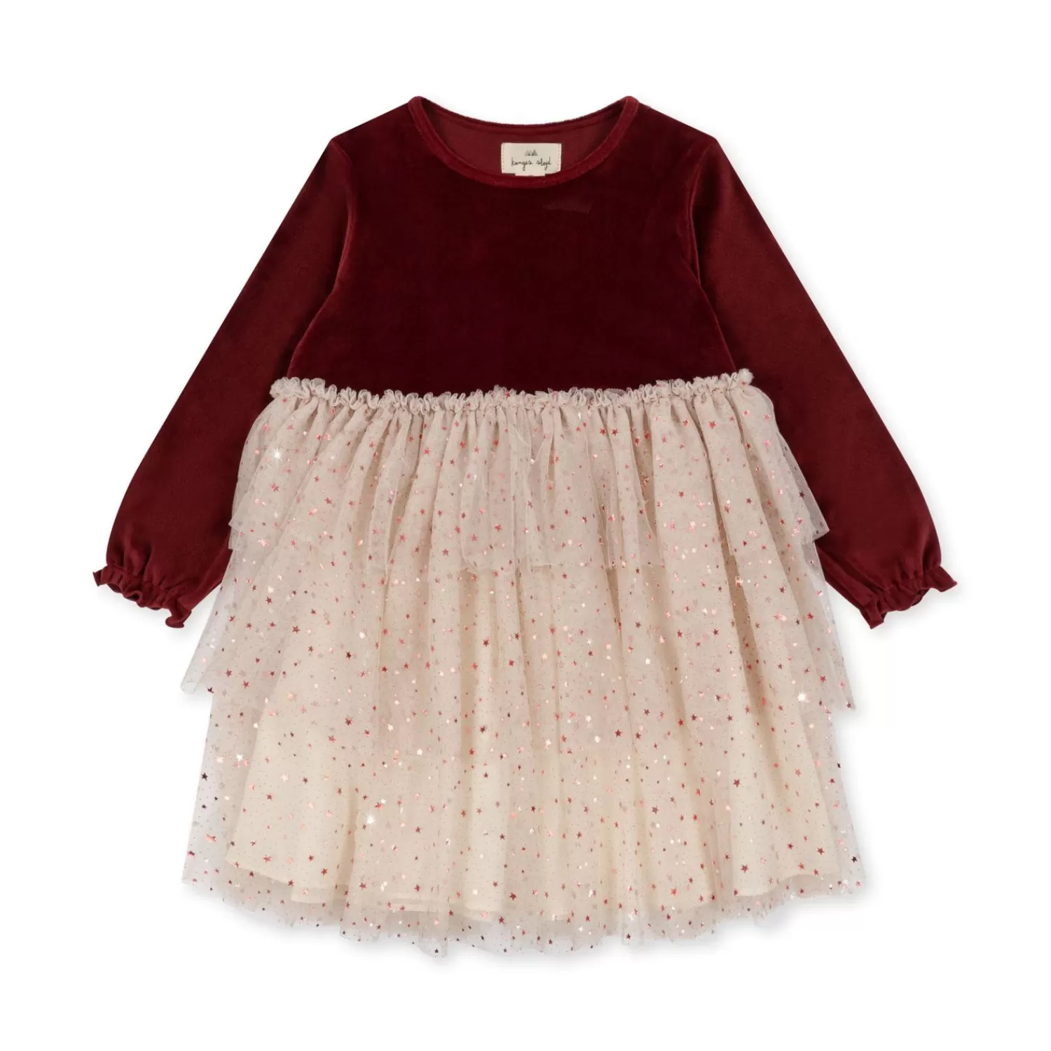 Fashion Konges Sløjd Fluwelen Belis-Jurk - Red Dahlia