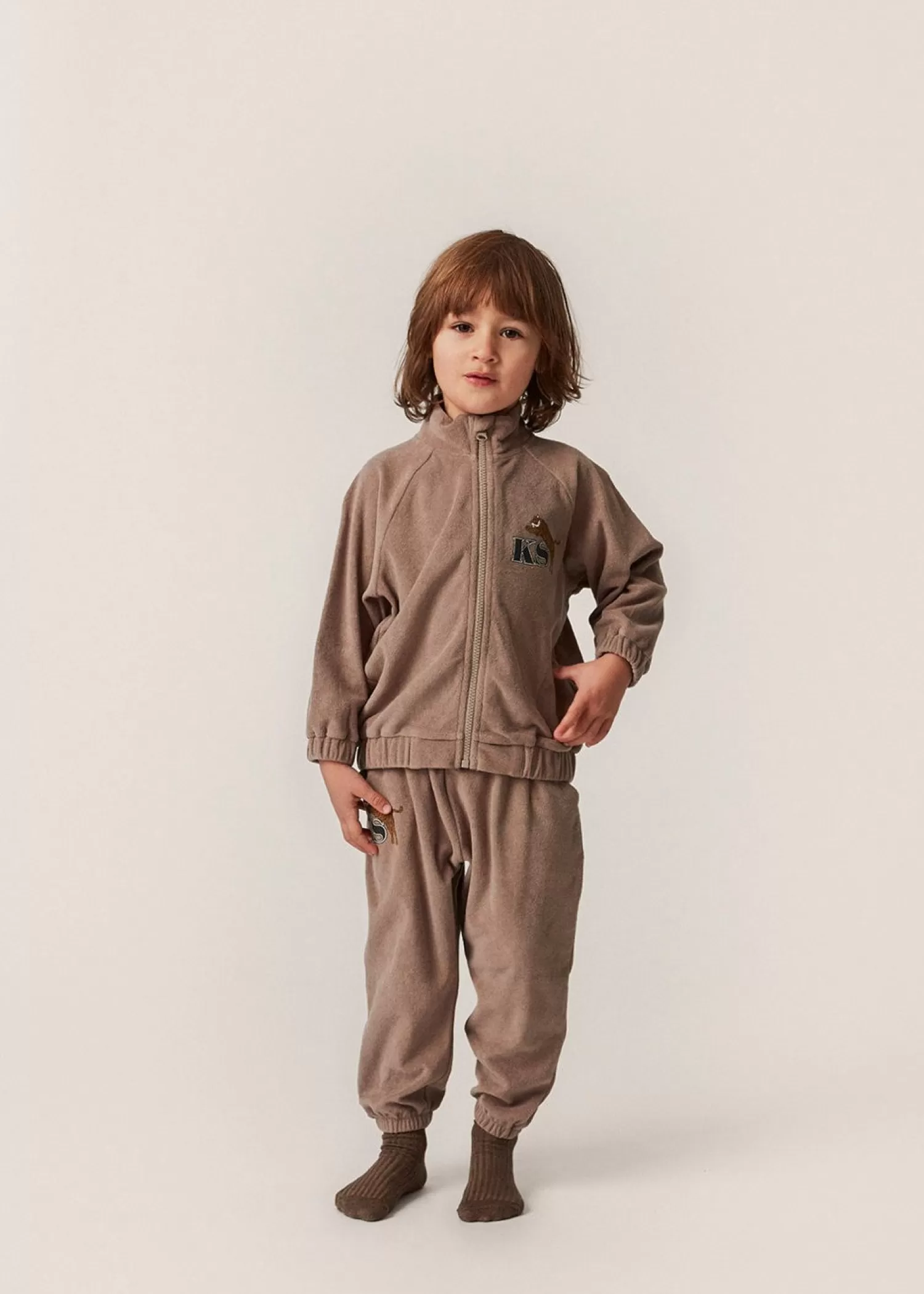 Hot Konges Sløjd Itty-Trainingsbroek - Desert Taupe