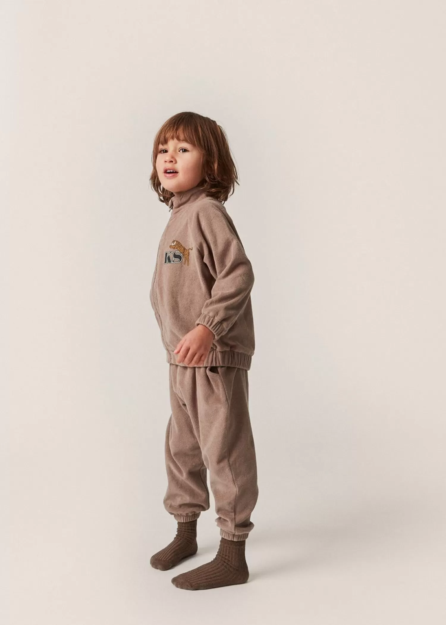 Hot Konges Sløjd Itty-Trainingsbroek - Desert Taupe